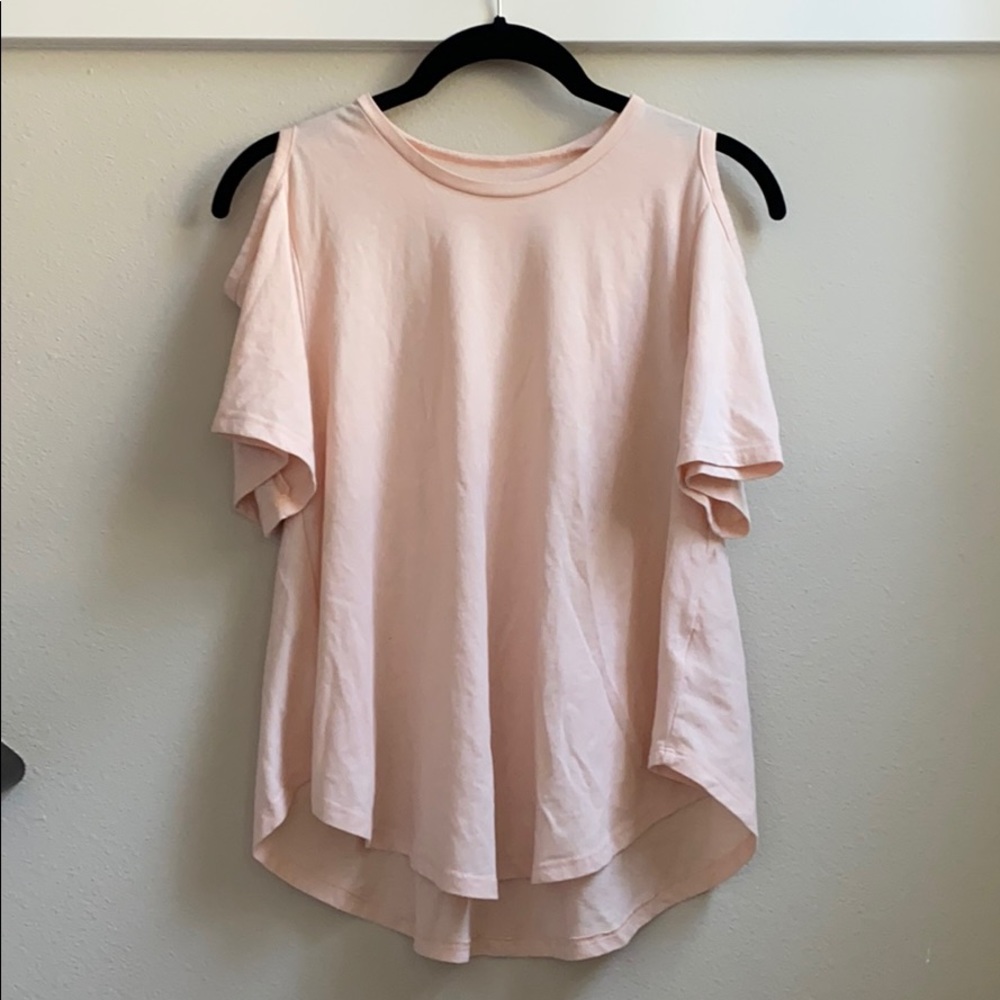 Pink Open Shoulder Shirt